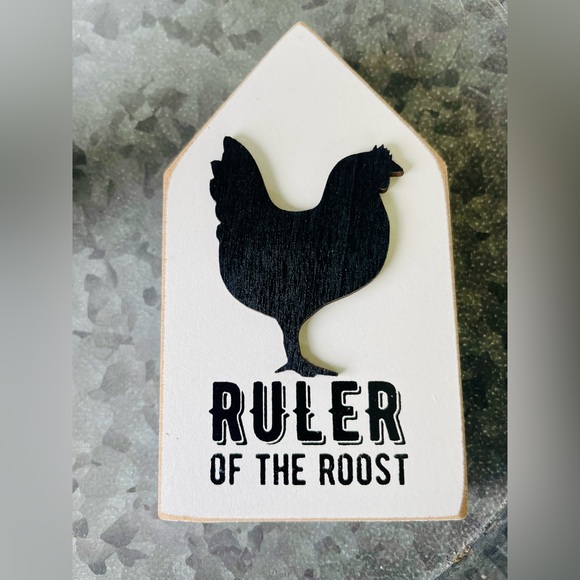 *Ruler of the Roost Wooden House Shaped Shelf Sitter - Picture 10 of 14